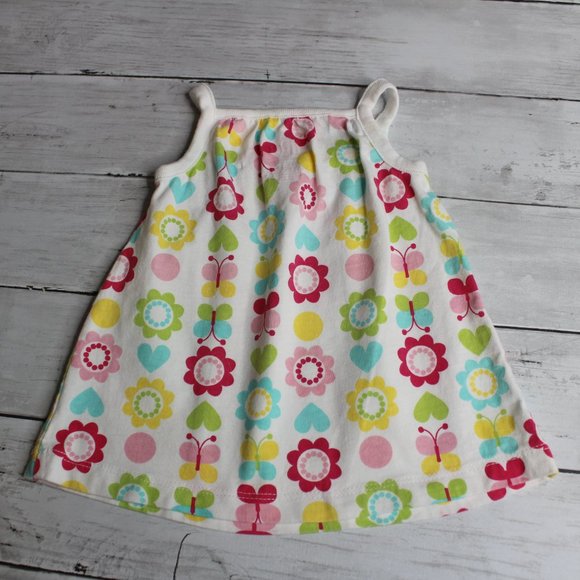 Circo Baby Girl Dress Size 3 Months White Cotton Floral Sundress - Picture 4 of 4